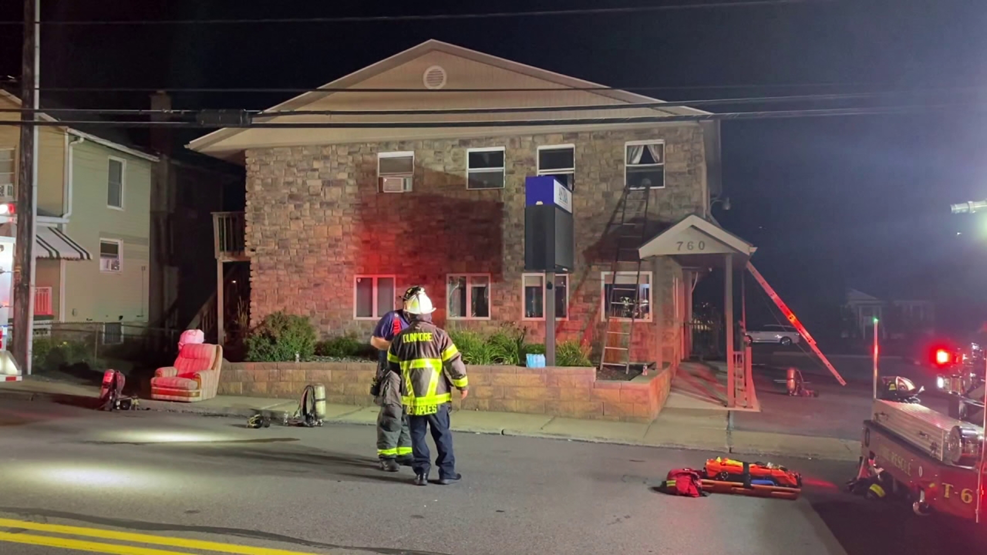 Flames broke out around around 10 p.m. along Drinker Street in the borough.