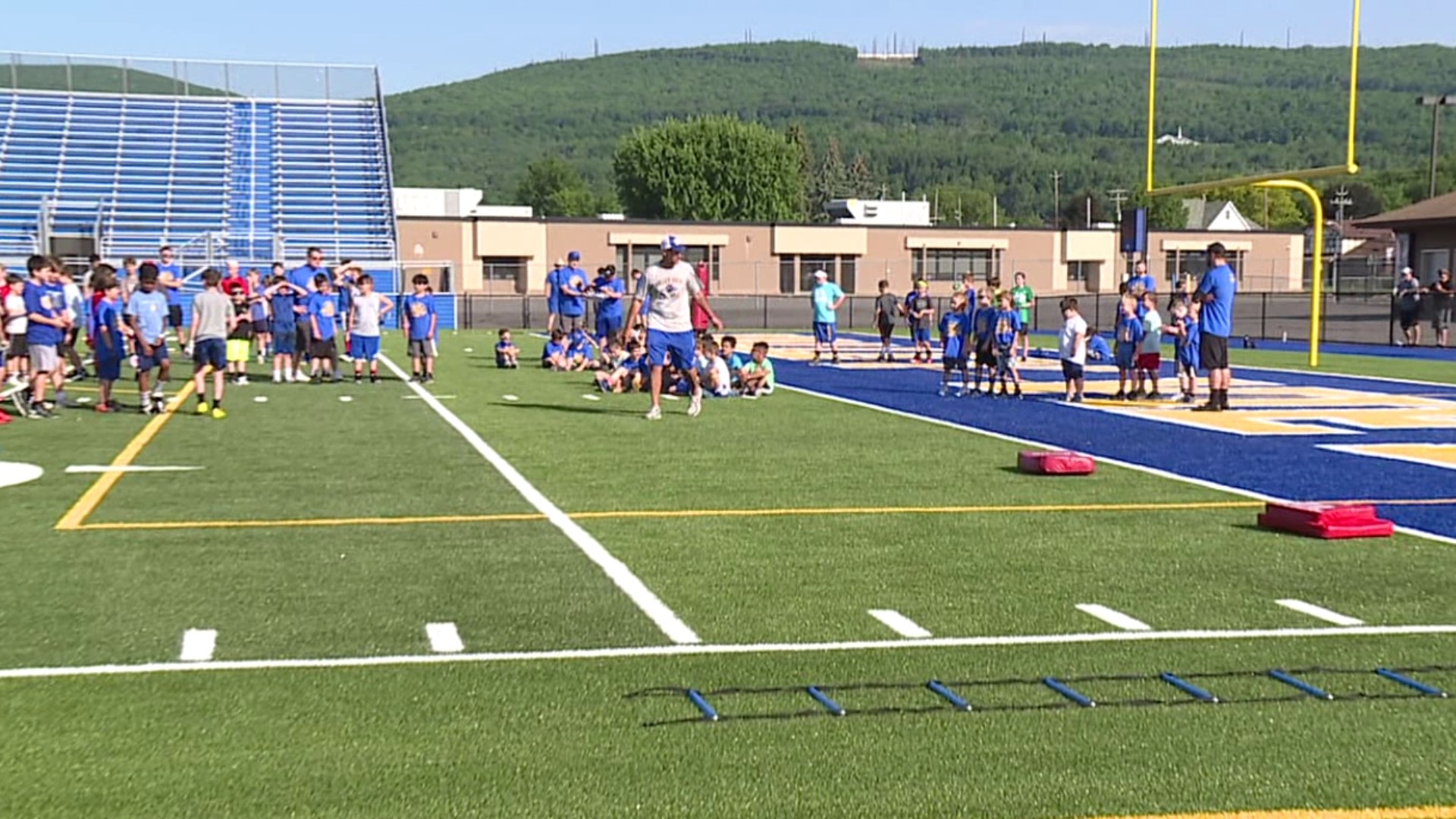 Young athletes come together for a day of football in Lackawanna County. Newswatch 16's Emily Kress shows us their skills.