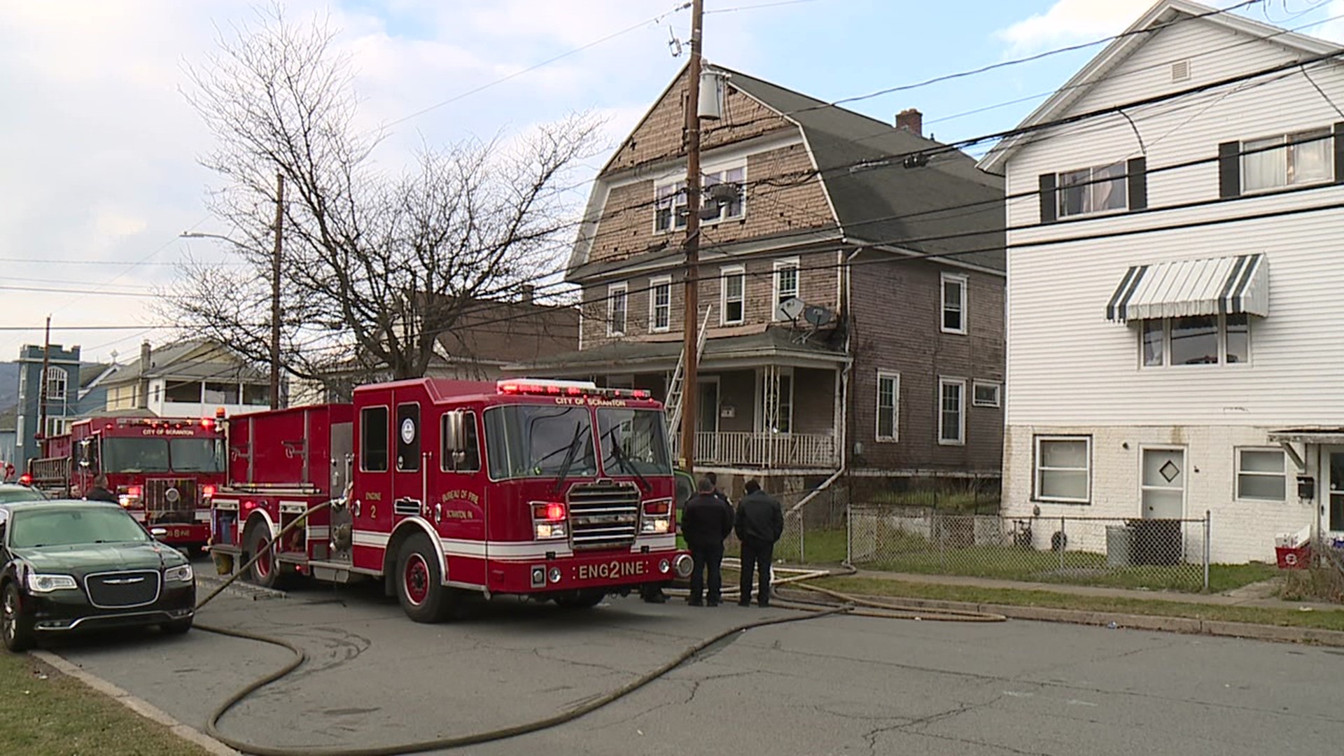 The fire broke out at an apartment in the process of being painted.