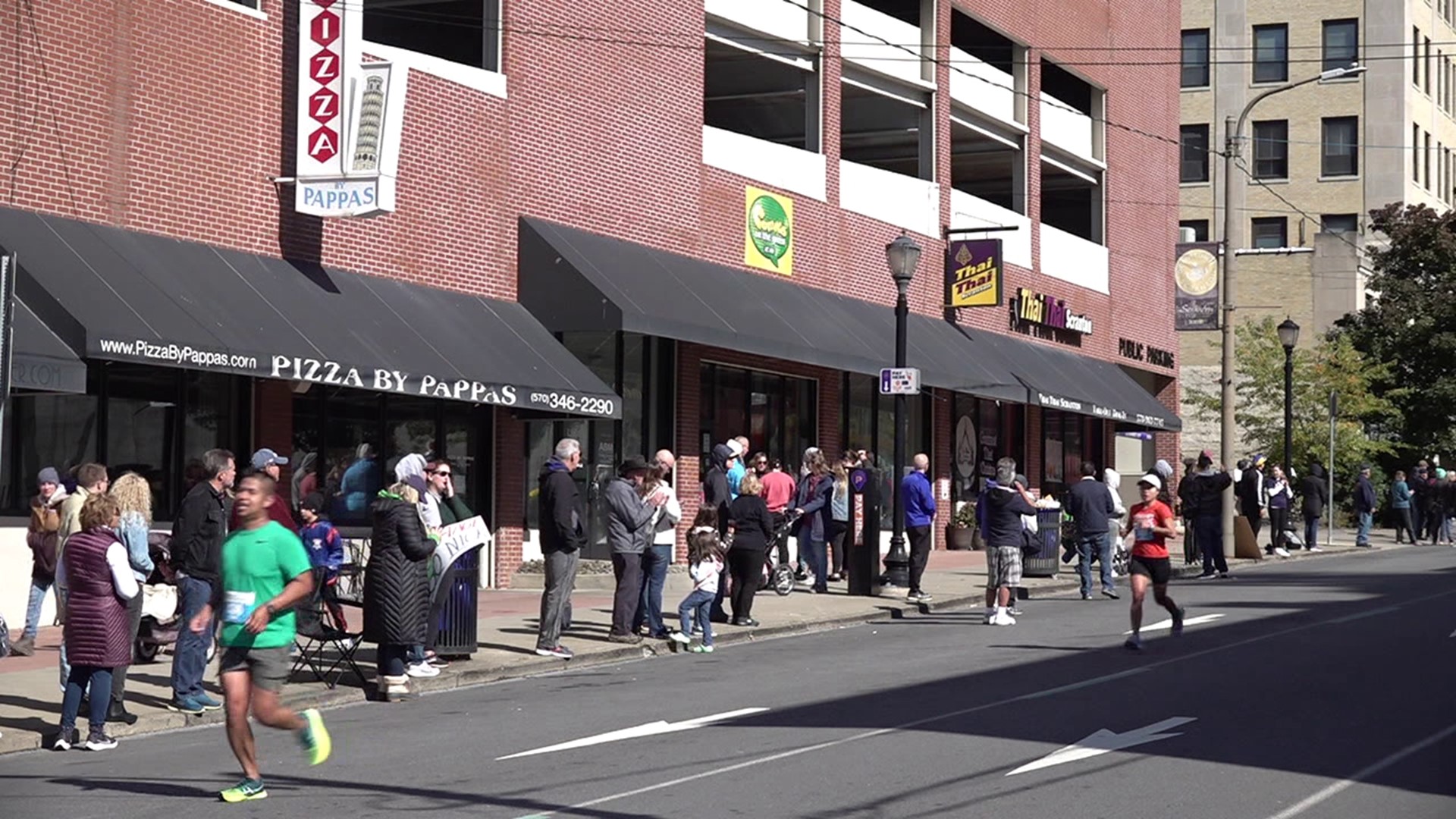 Downtown Scranton was packed Sunday morning for the annual marathon, with athletes running and raising money at the same time.