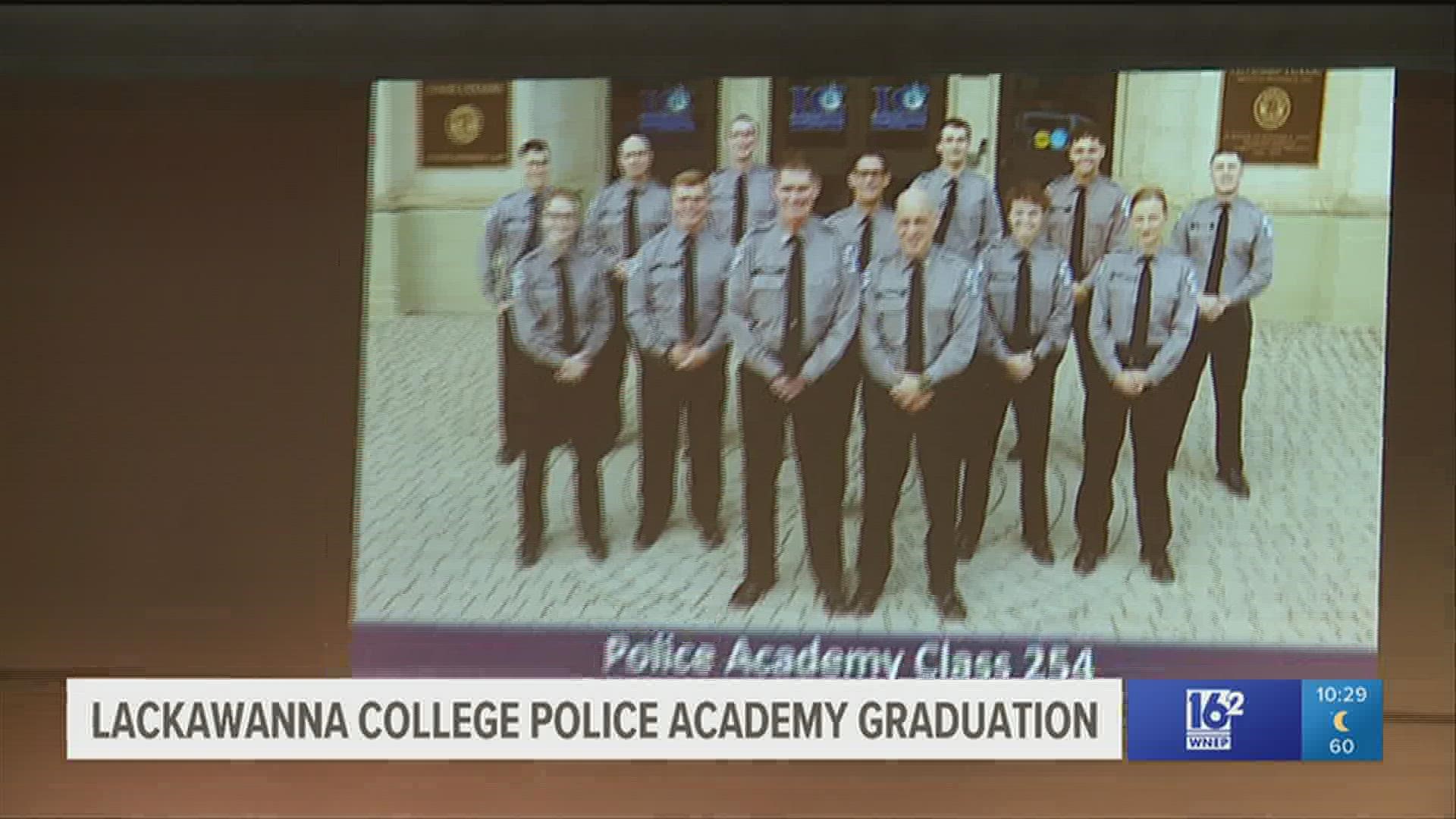 The Lackawanna College Police Academy hosted its graduation Tuesday for students who completed the part-time coursework.