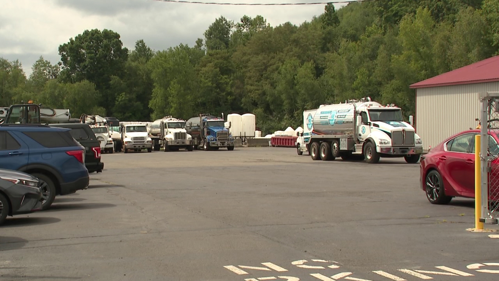 Federal agents spent hours investigating a potential violation of the Clean Water Act at the Environmental Services Corp.