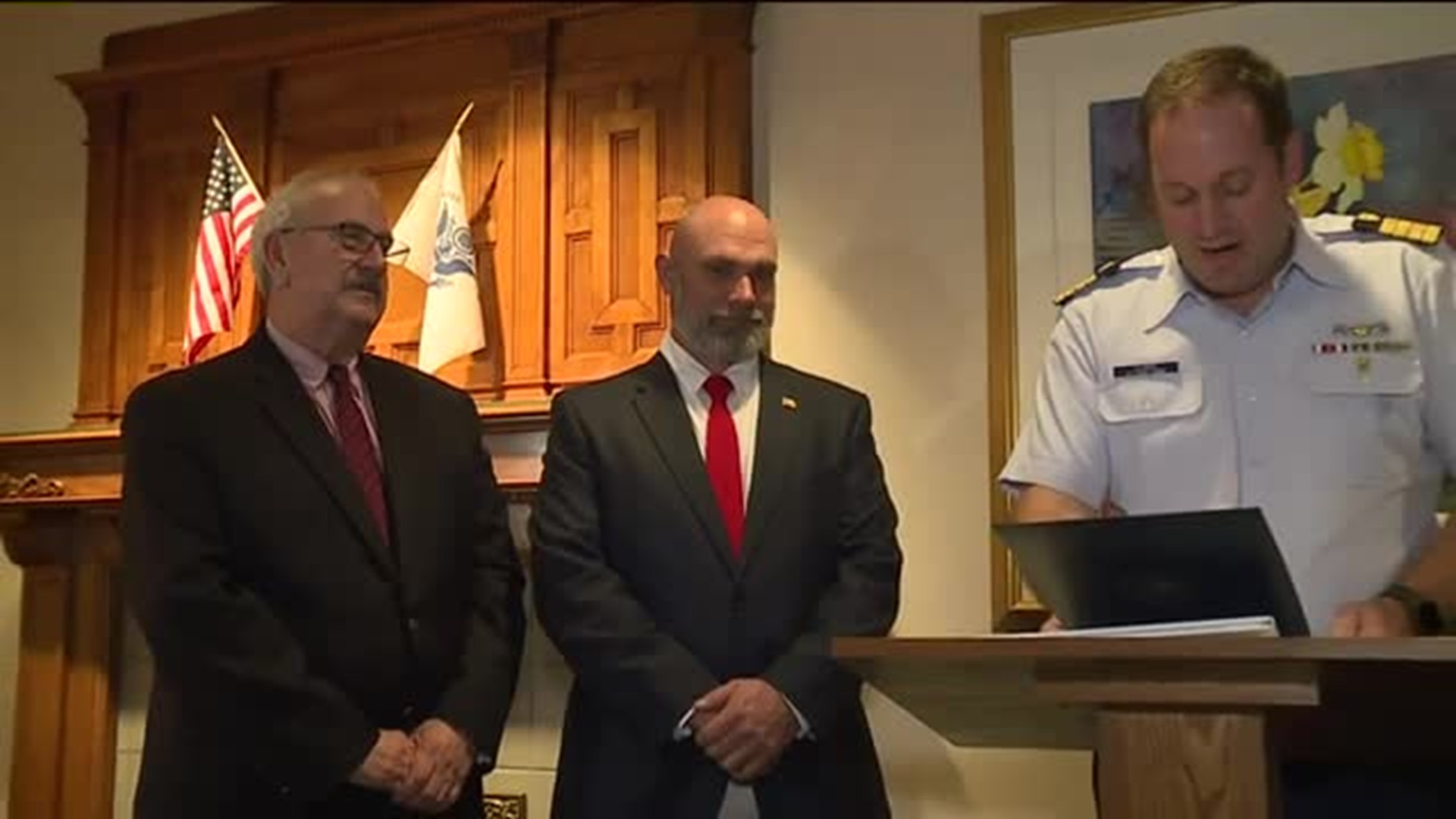 Two Men Honored by Coast Guard for Saving Friend's Life