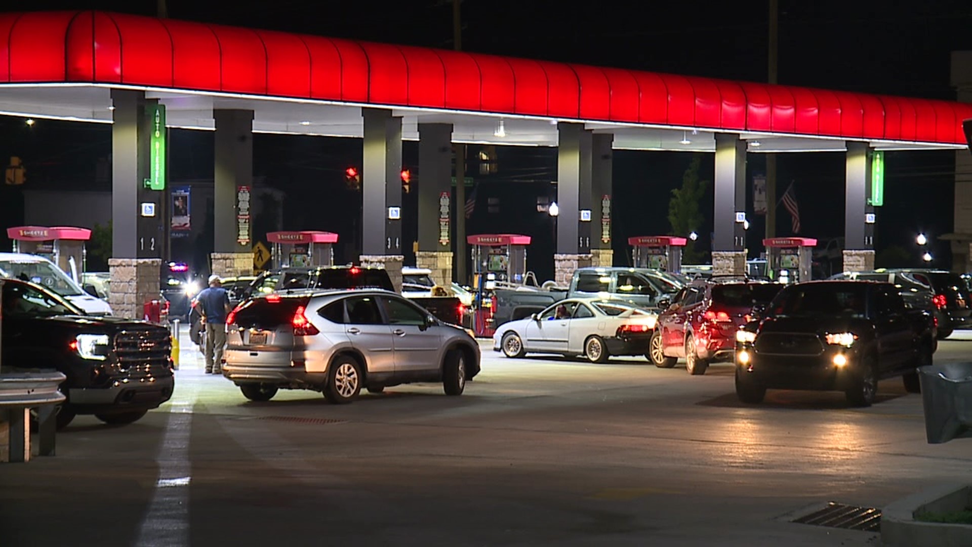 Customers lined up at midnight to take advantage of the patriotic promotion.