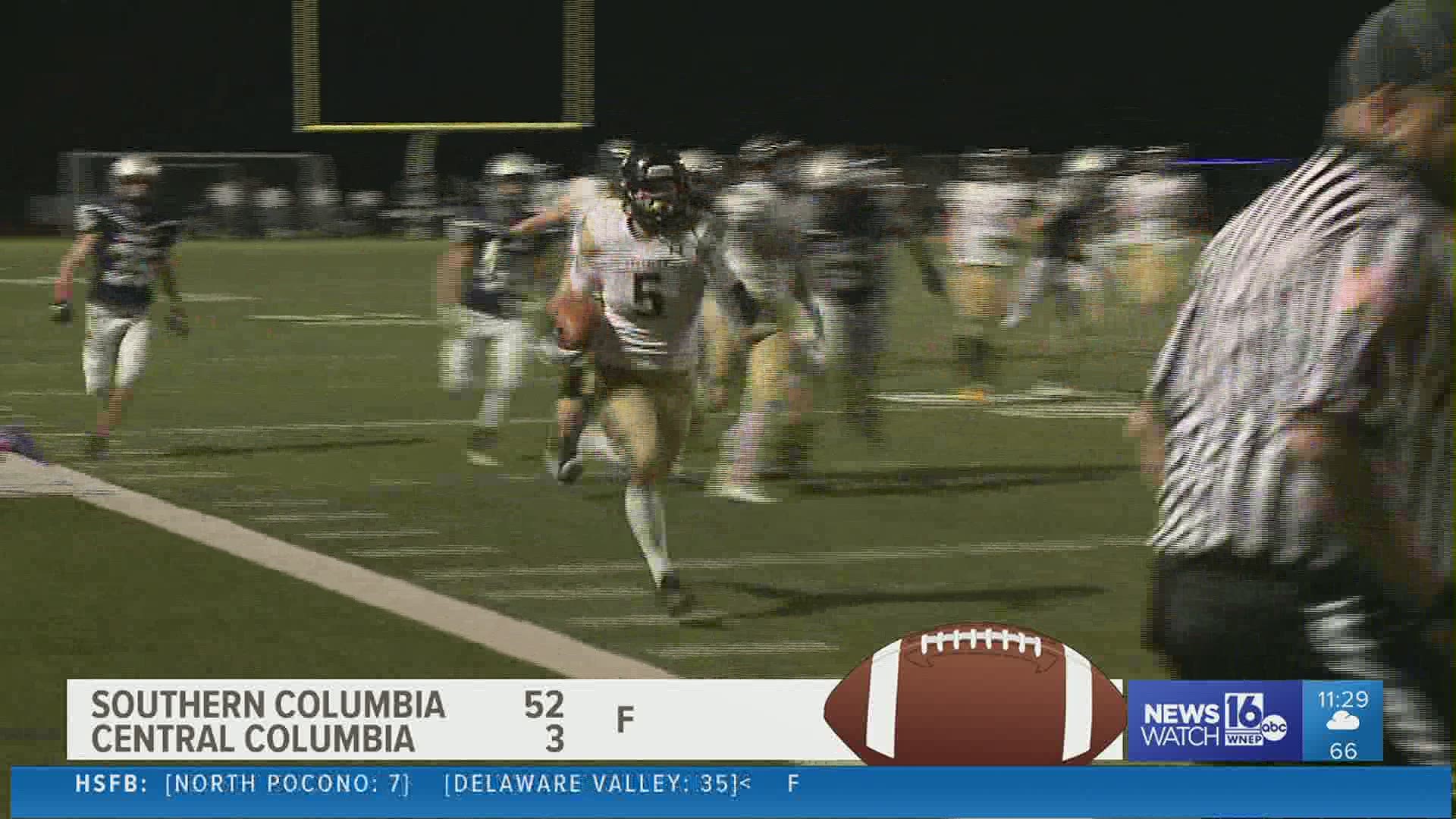 Southern Columbia defeats Central Columbia 52-3