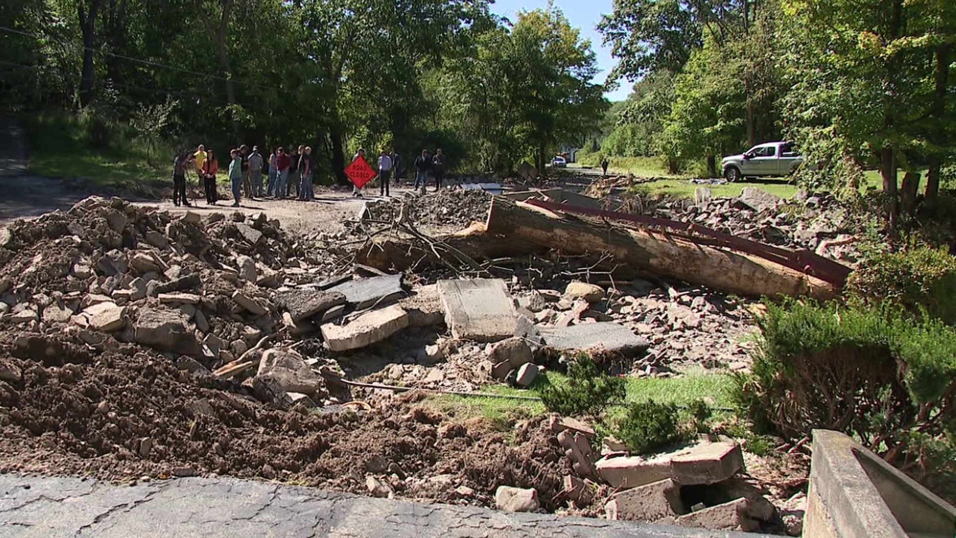 Senator Bob Casey joined local leaders Friday for a tour of Lackawanna County assessing the damage from last weekend's flooding.