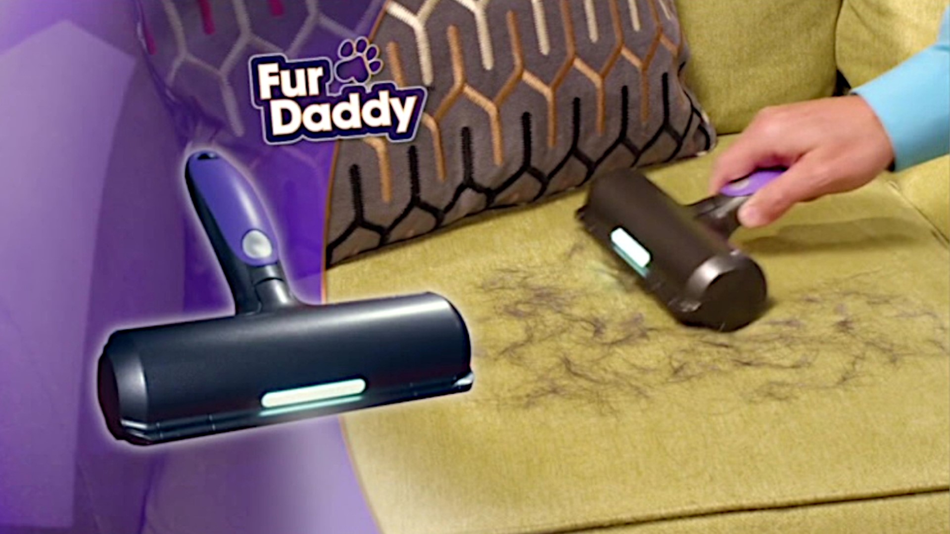 The new pet hair remover has sonic technology that supposedly picks up and removes unwanted pet fur.