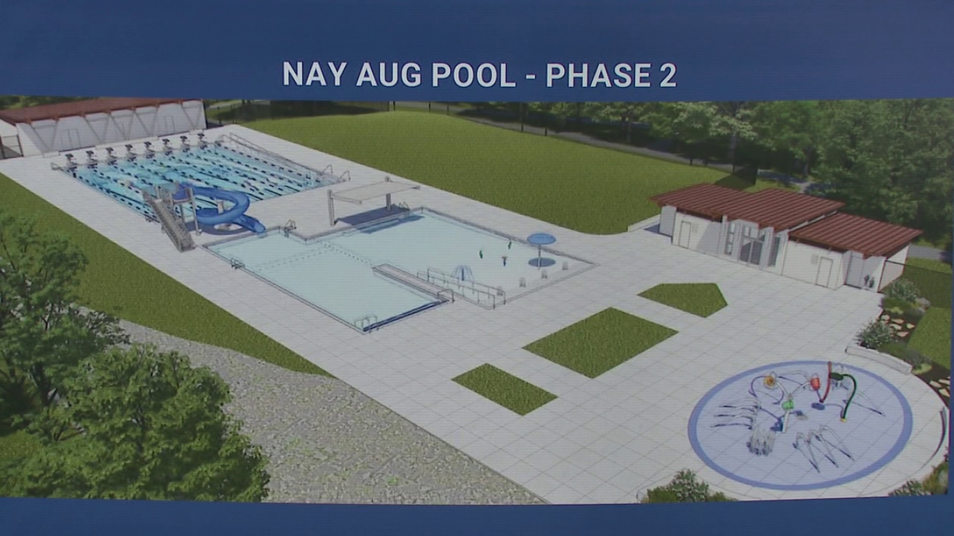 City officials gathered at Nay Aug Park in Scranton on Wednesday to unveil plans for a new pool complex.