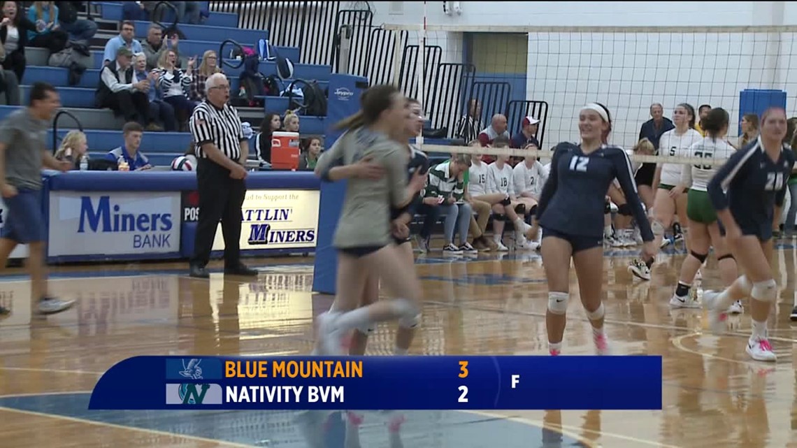 Nativity BVM vs Blue Mountain girls volleyball