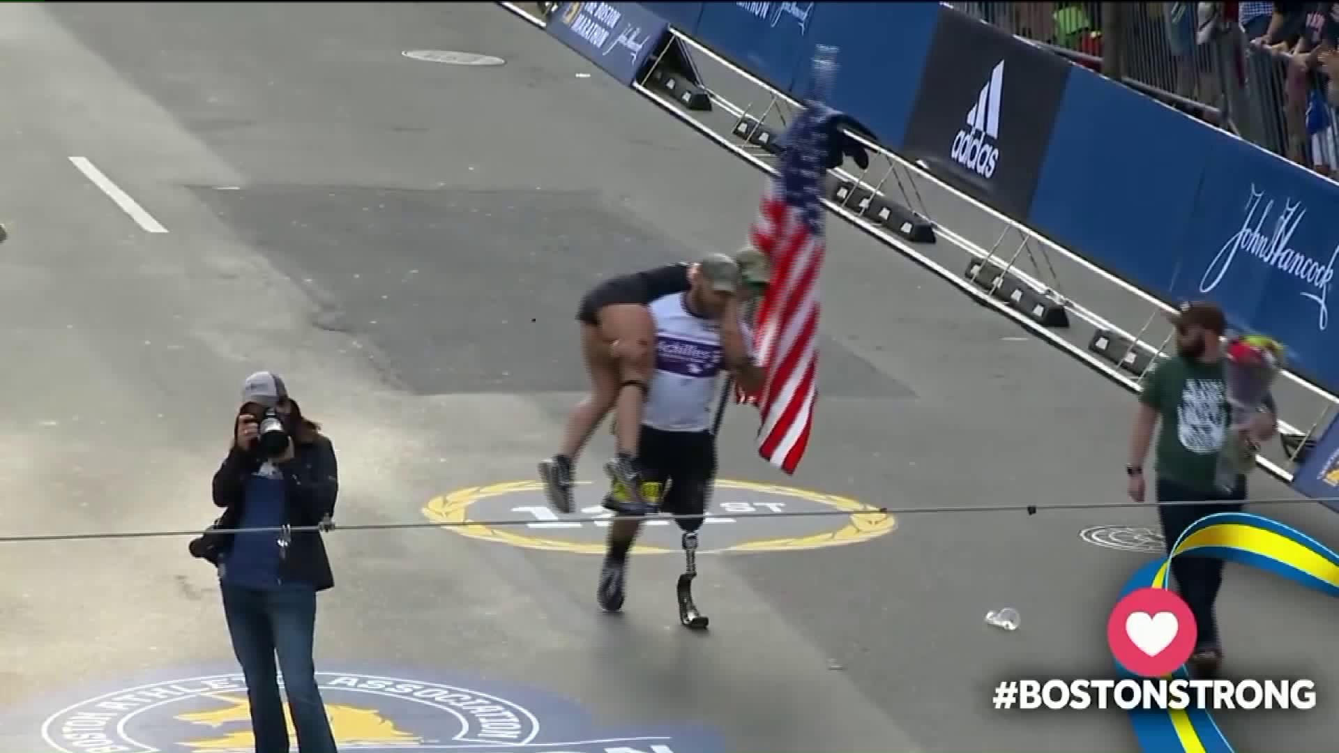 Wounded PA Veteran Completes Boston Marathon, Carries Woman Across Finish Line