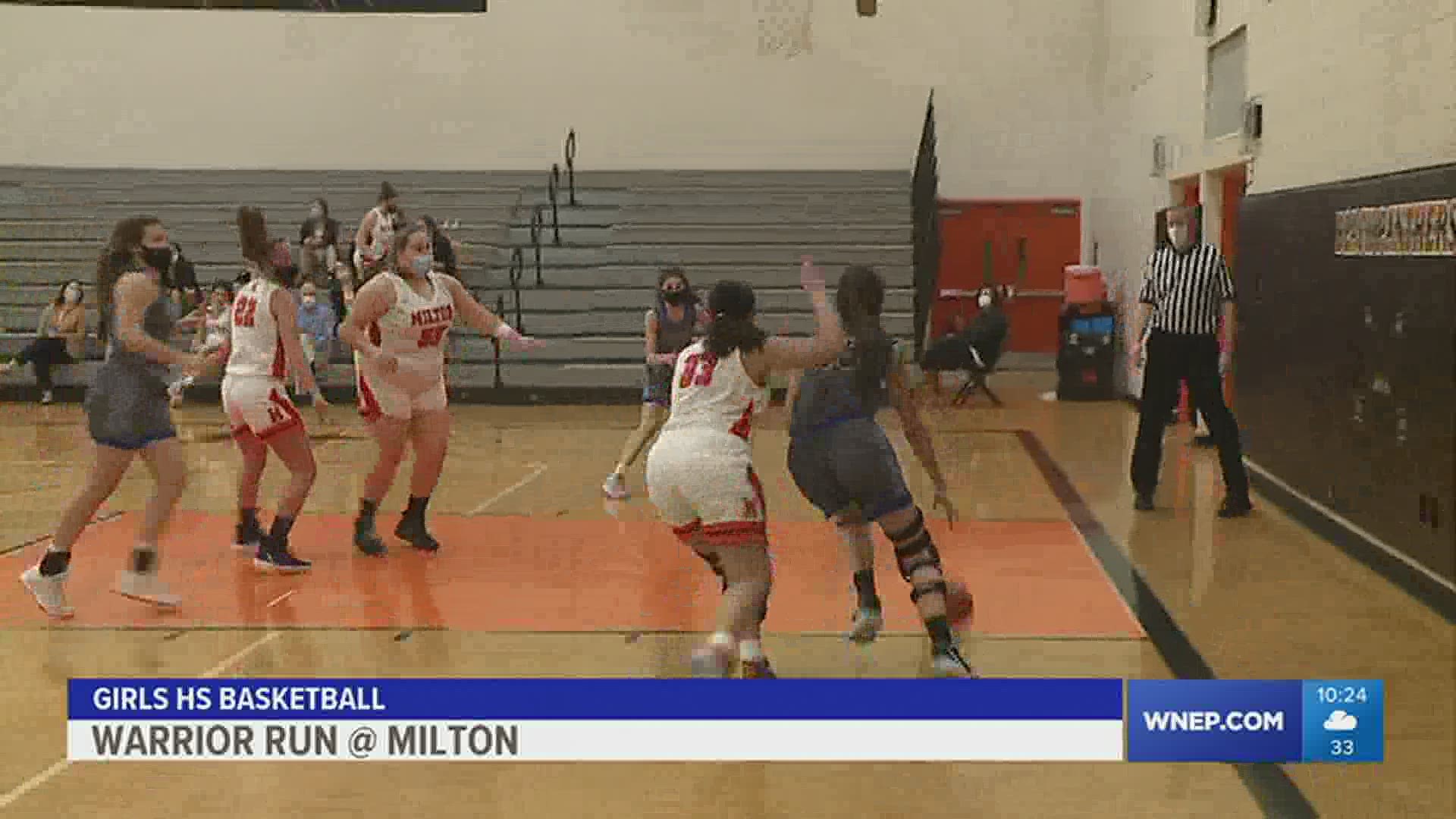 Warrior Run wins 45-36 in girls basketball over Milton