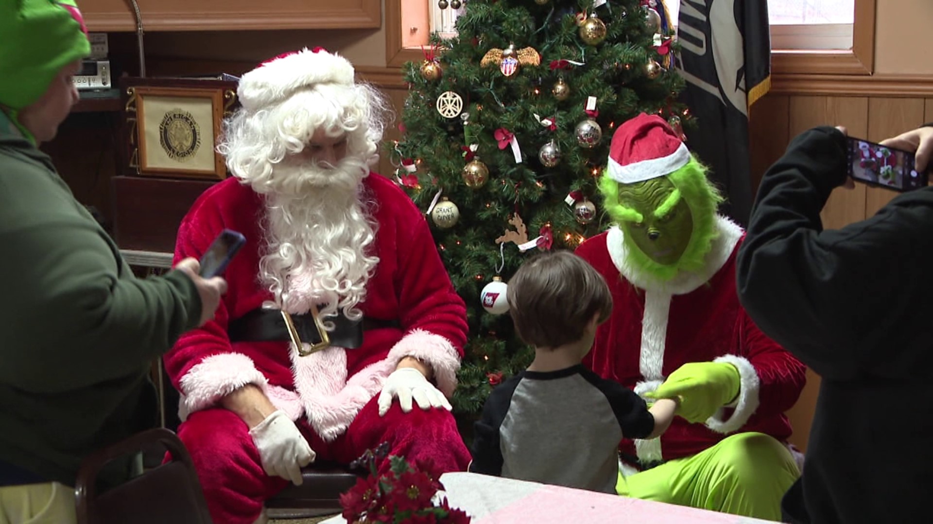 Along with Santa, children in Wayne County got to meet another Christmas character on Sunday: the Grinch.