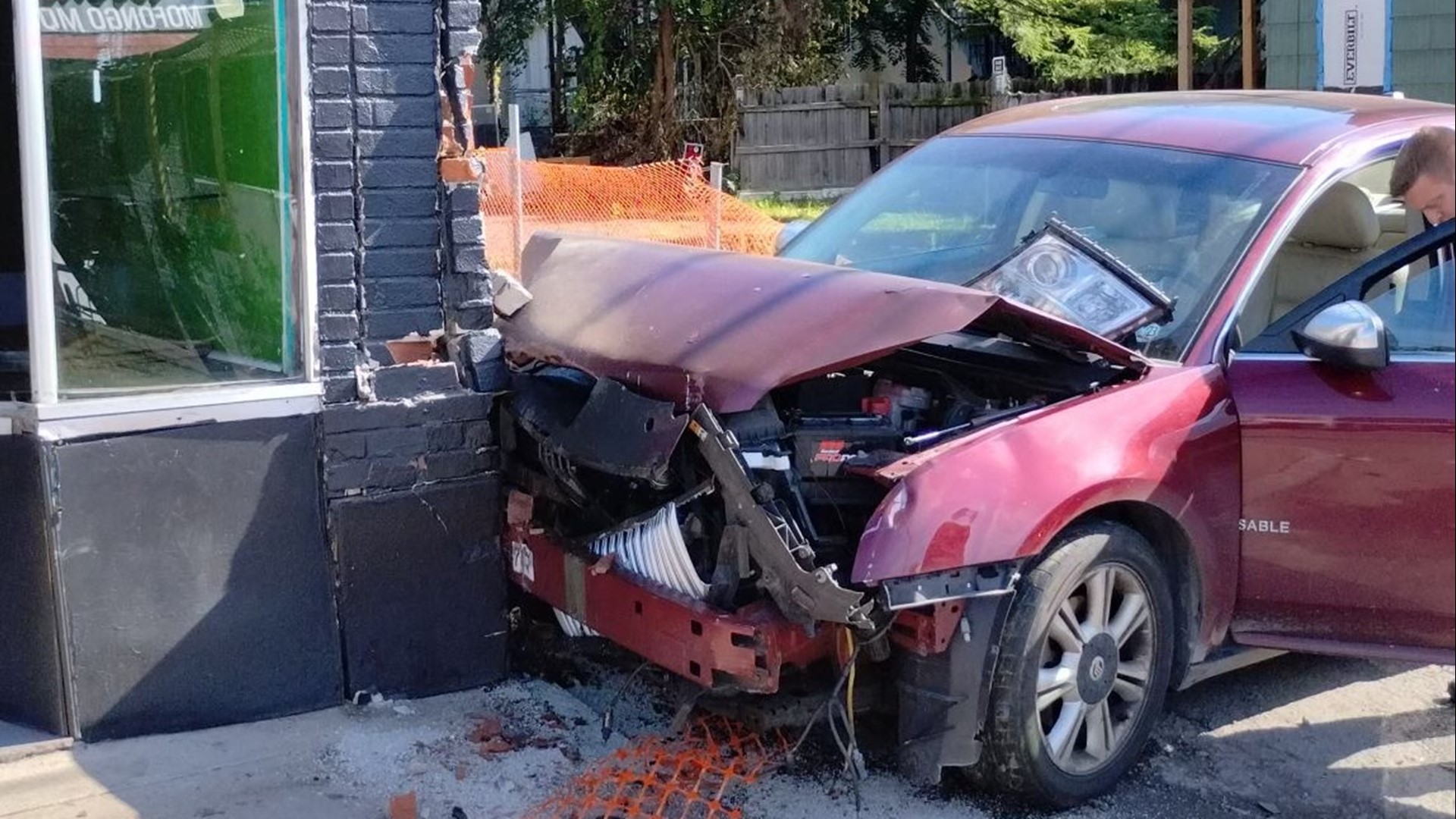 A driver slammed into the business in Wilkes-Barre Thursday morning.