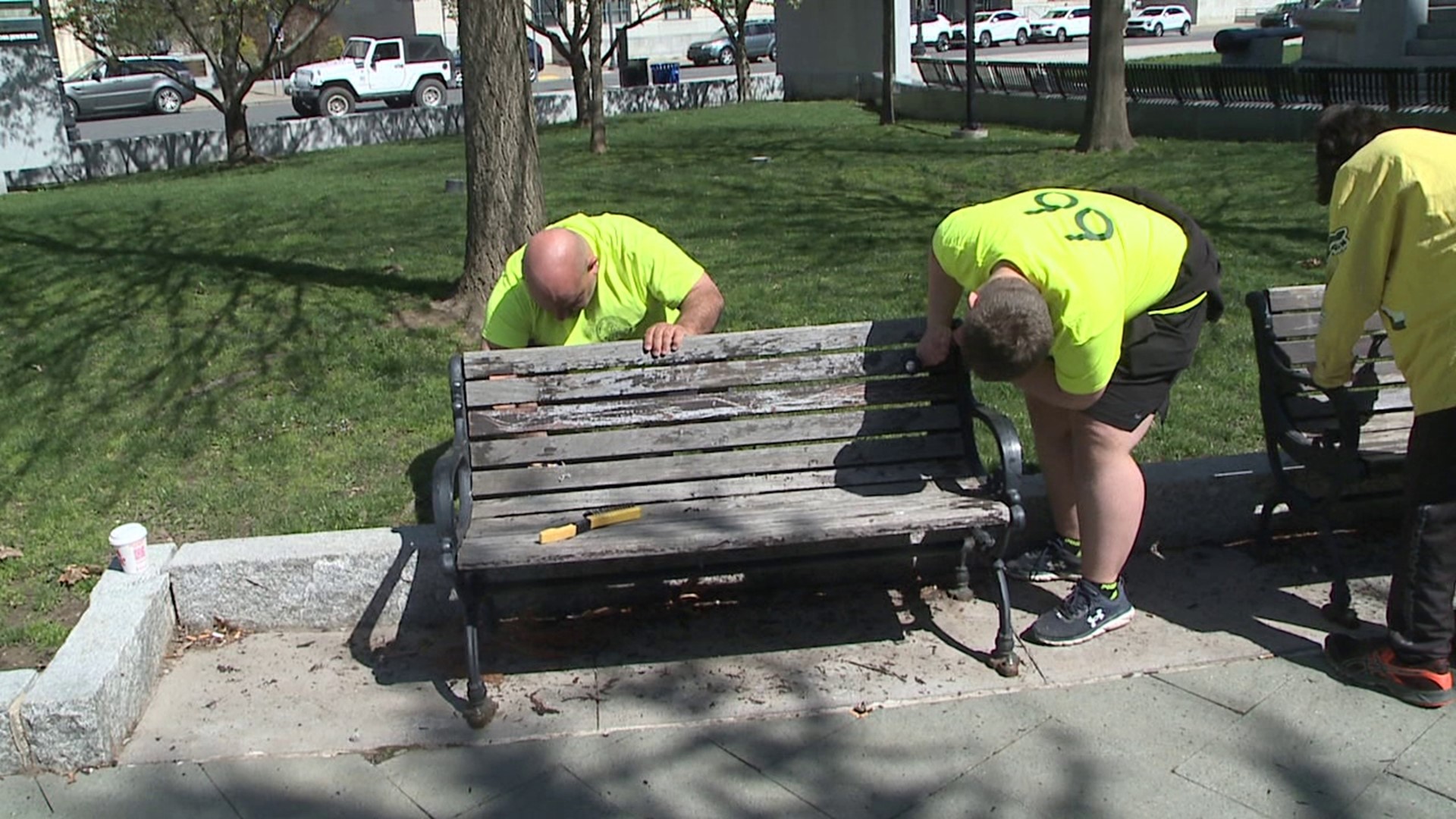 Boy Scout Andrew Haser is sprucing up a part of Scranton as part of his service project to become an Eagle Scout.