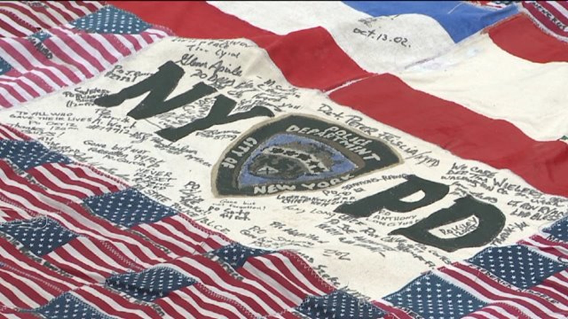 9/11 Memorial Flag on Display in Carbon County