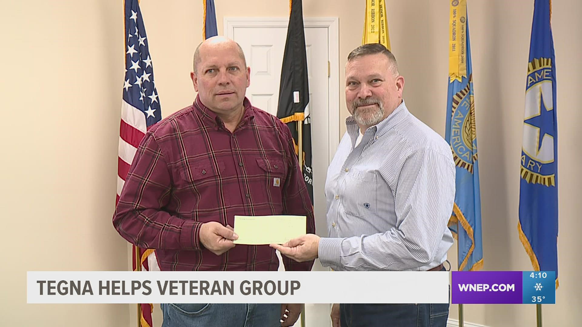 On Thursday, the Tegna Foundation gave out an $8,000 grant to Archbald Borough veterans.