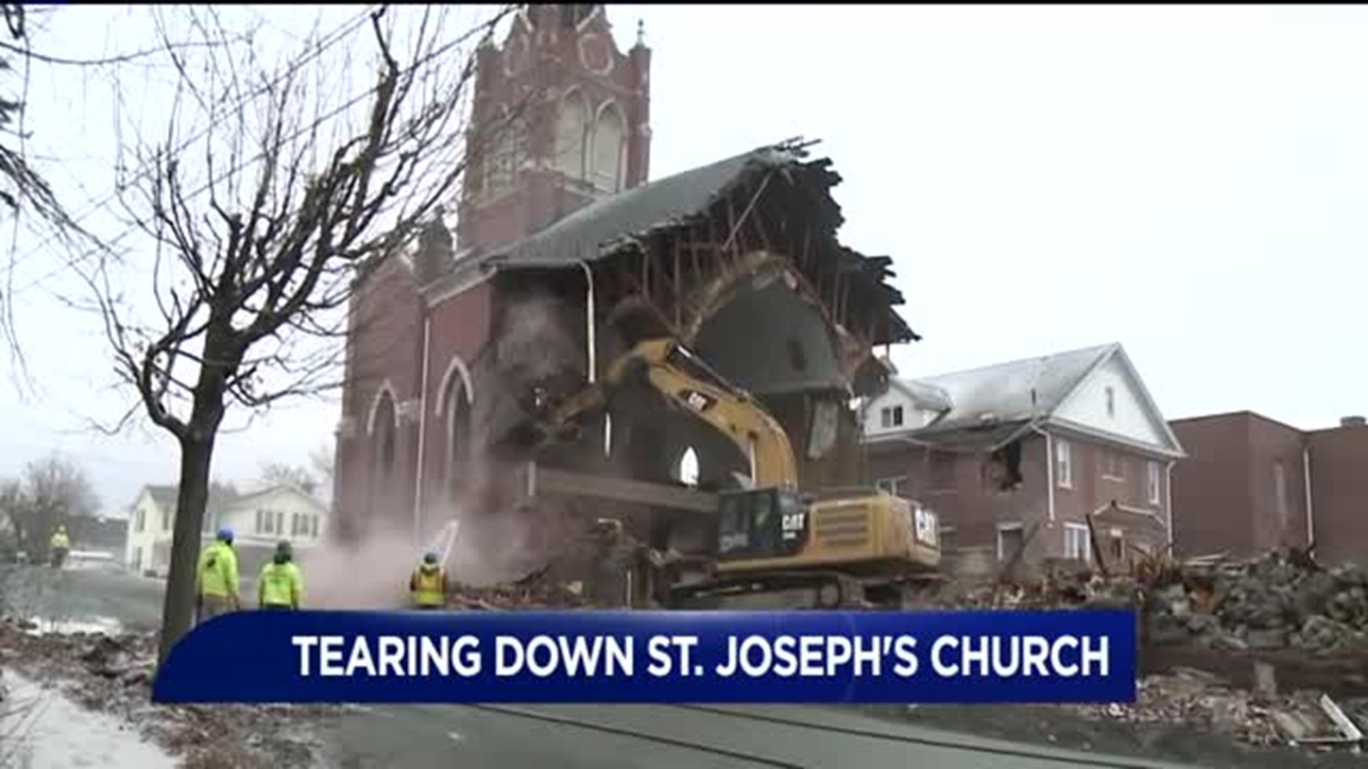 Tearing Down St. Joseph's Church in Nanticoke