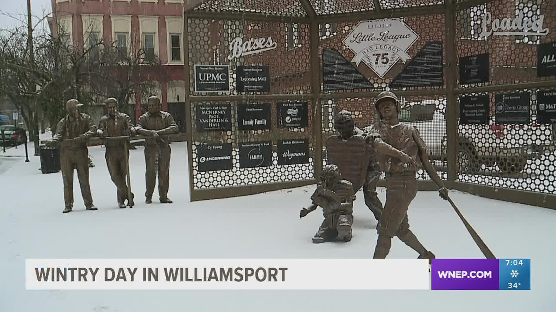 The winter storm dumped nearly half a foot of snow on the city of Williamsport Thursday.