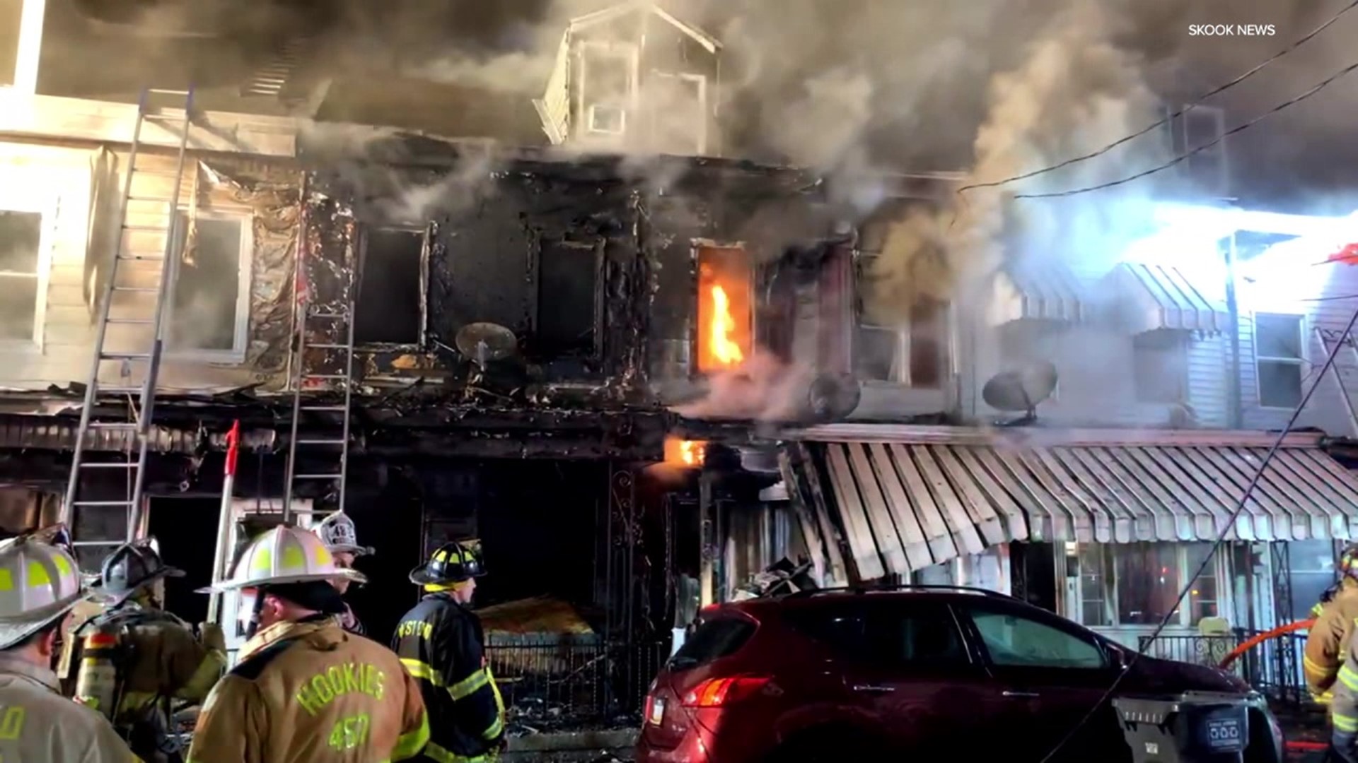 It started at about 9:30 p.m. on East Pine Street in Mahanoy City.