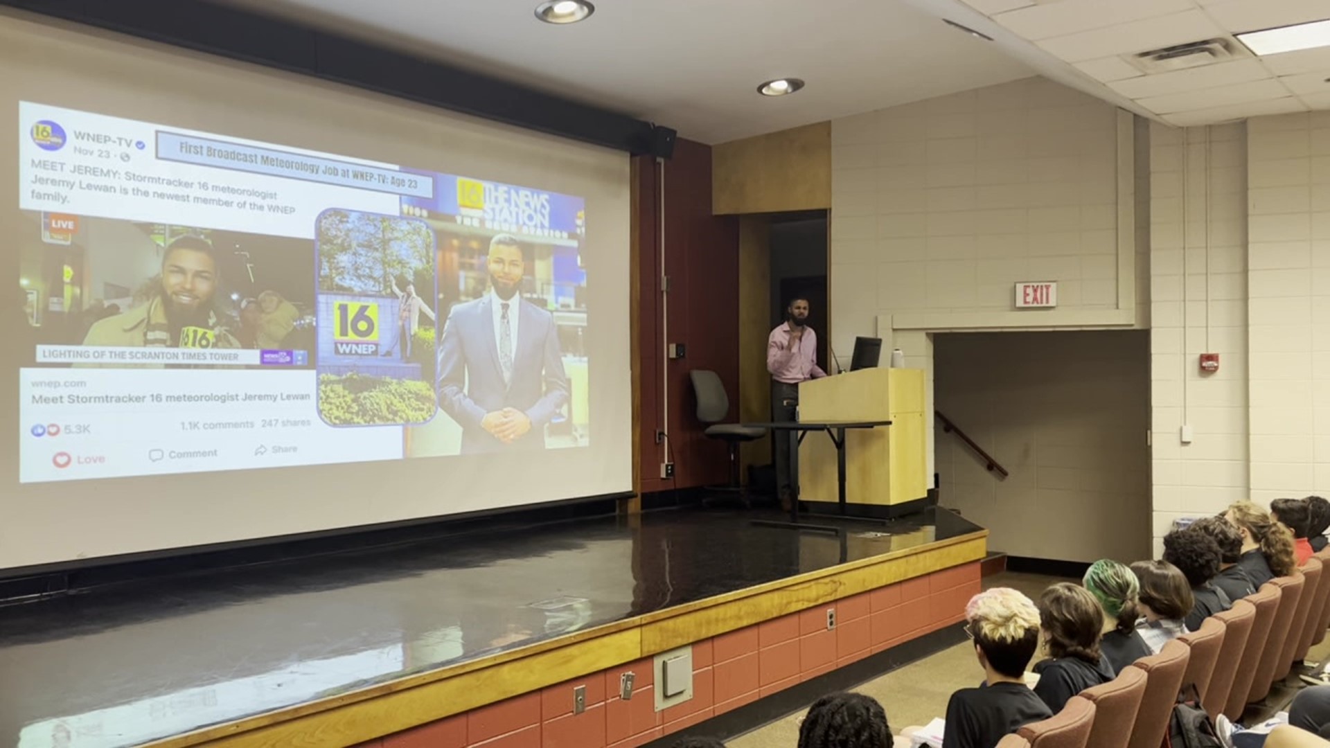 Stormtracker 16 Meteorologist Jeremy Lewan visited students at East Stroudsburg University's Upward Bound Program.