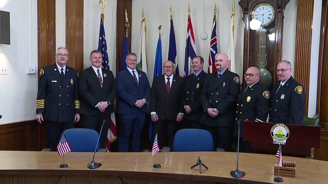 Firefighters sworn in by Wilkes-Barre mayor - Vimarsana News