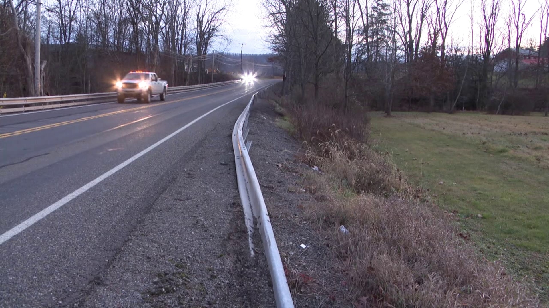 The crash happened on Route 487 near Benton on Wednesday morning.