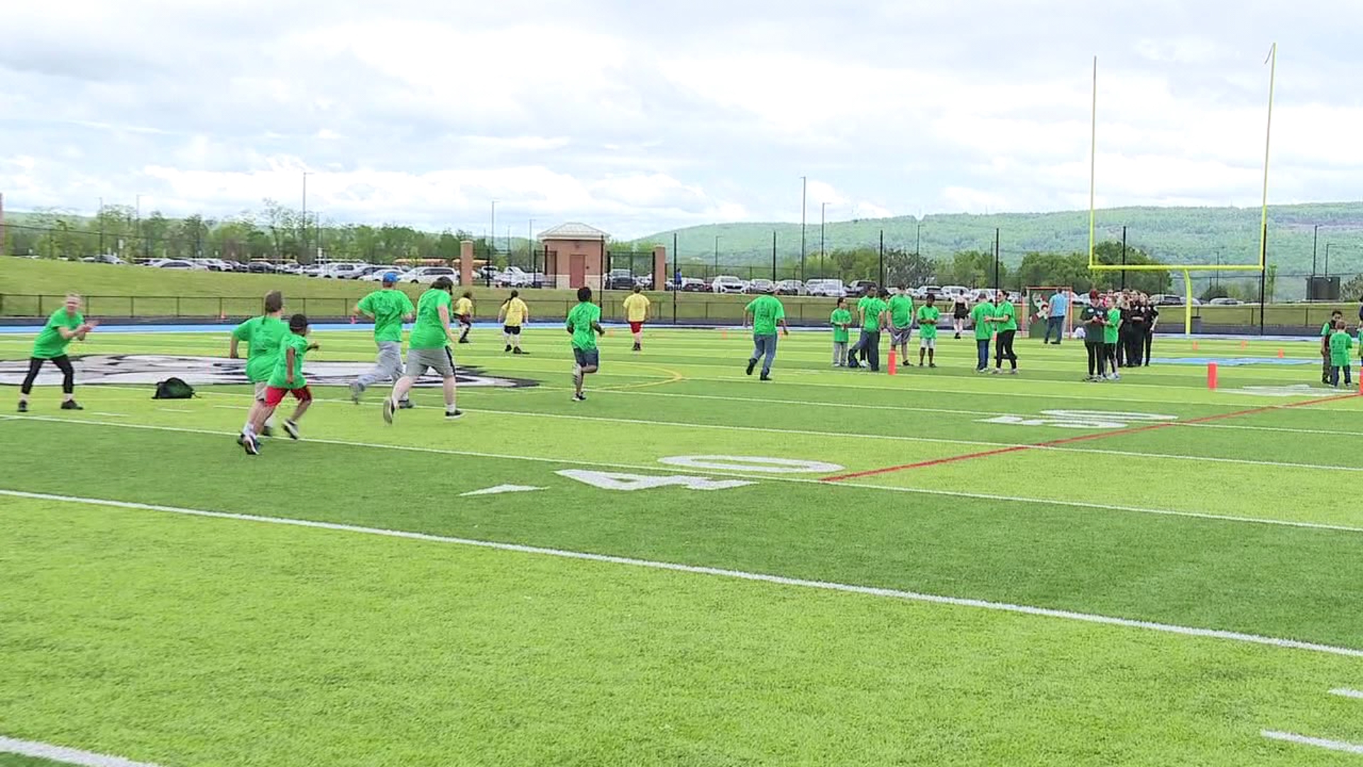 Students took part in the 17th annual field day at the Wilkes-Barre Area High School field on Thursday.