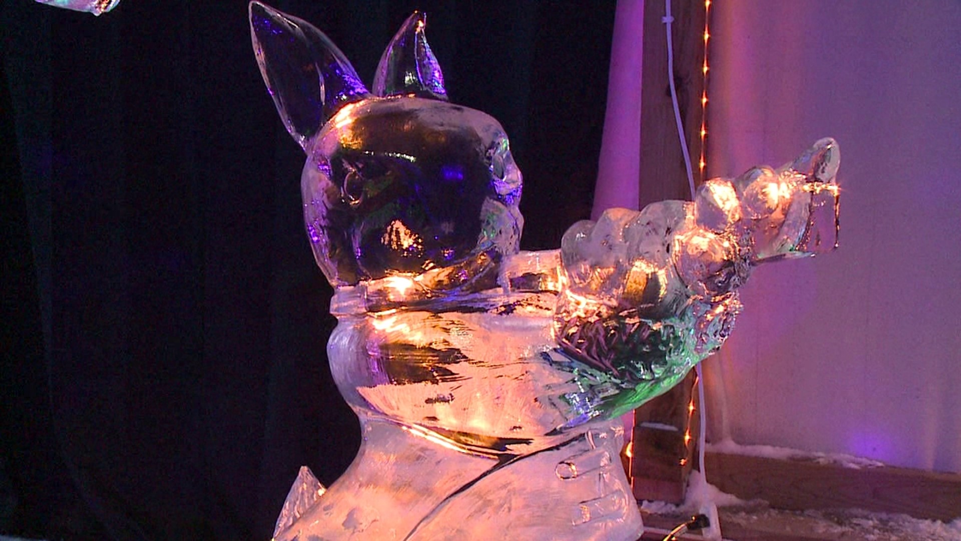 Damenti's in West Hazleton unveiled their annual ice sculpture display with the theme 'Animals on Parade.'