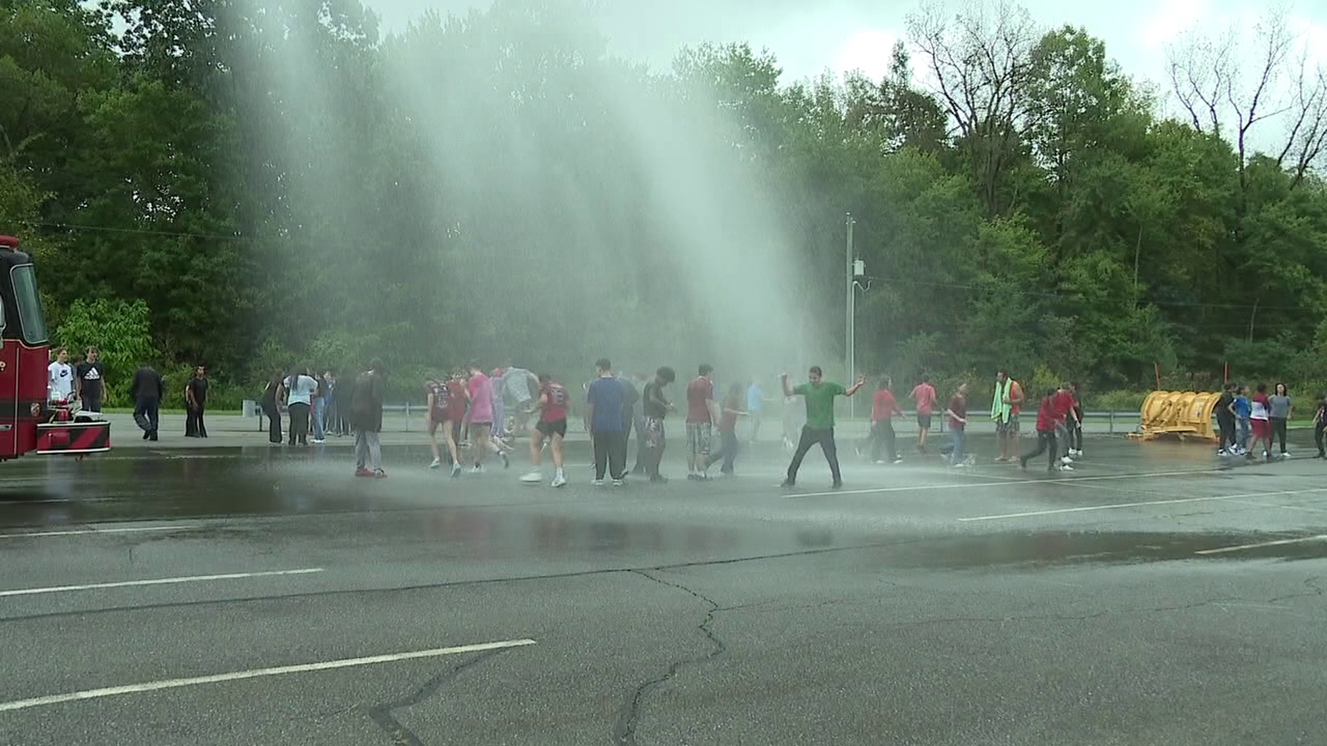 Hanover Area High School held a Rain Rally Tuesday to help support the Special Olympics.