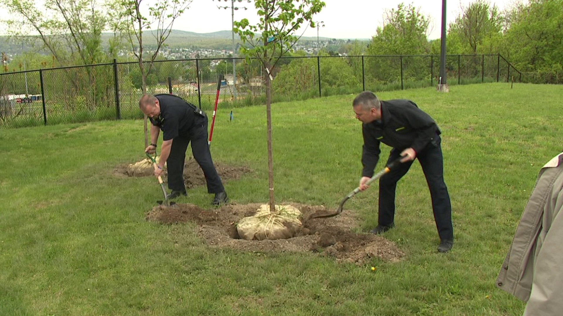 The Arbor Day ceremony was twofold, honoring both the Earth and the heroes of the COVID-19 pandemic.