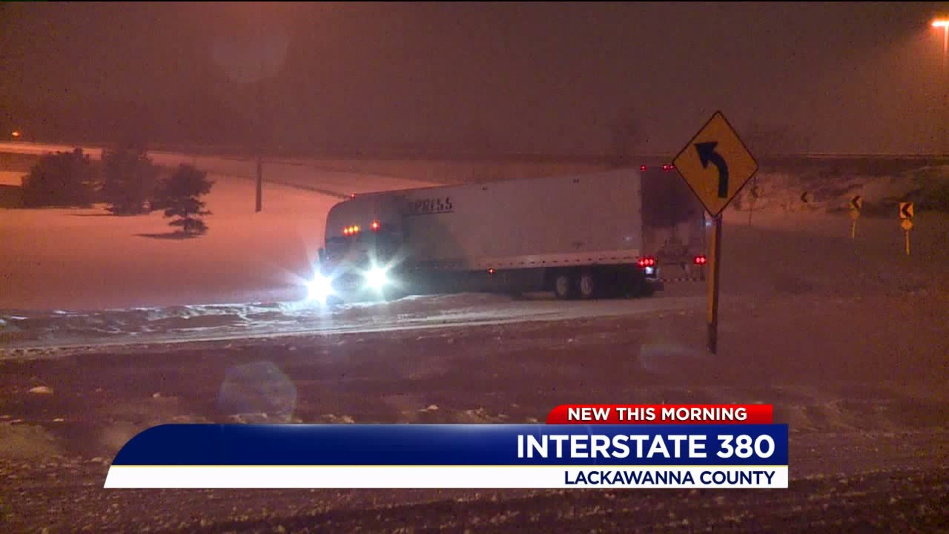 Ramp Closed After Big Rig Jackknifes in Lackawanna County