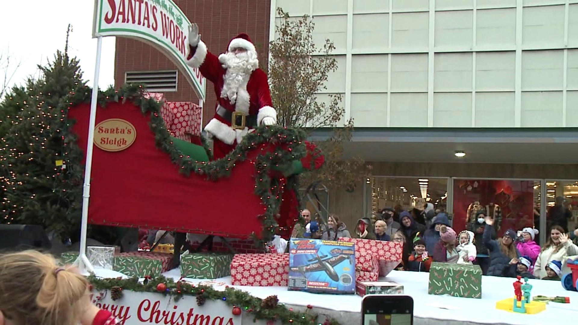 Thousands headed downtown, as Santa's sleigh made its way down South Main Street and around Public Square.