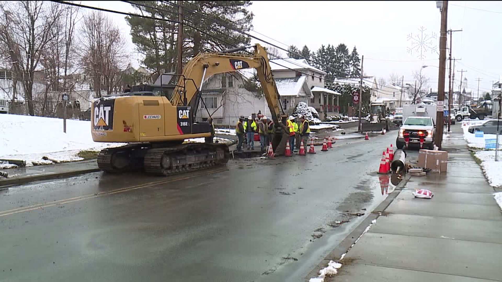 Water Main Work Continues in Dickson City