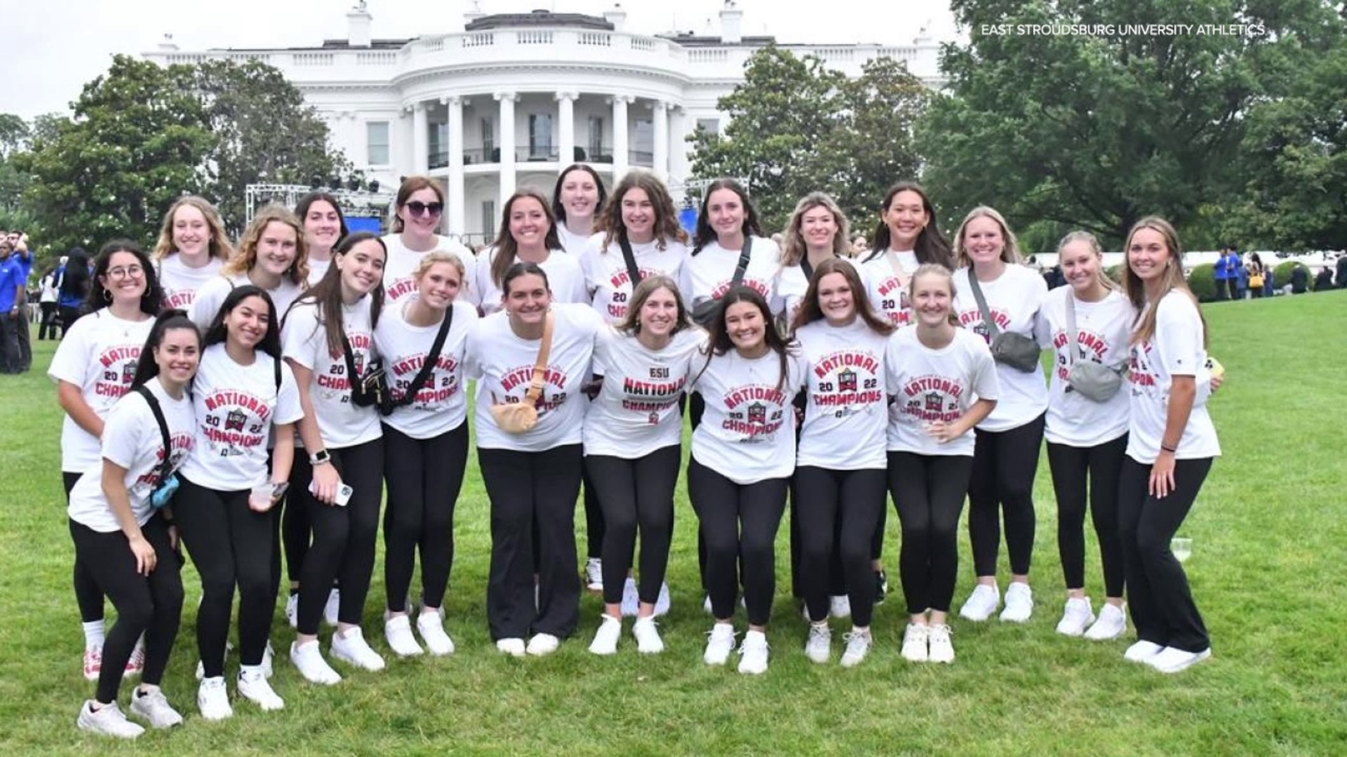 NCAA National Championship athletes from across the country were invited to the White House to celebrate College Athlete Day, including the Lady Warriors.