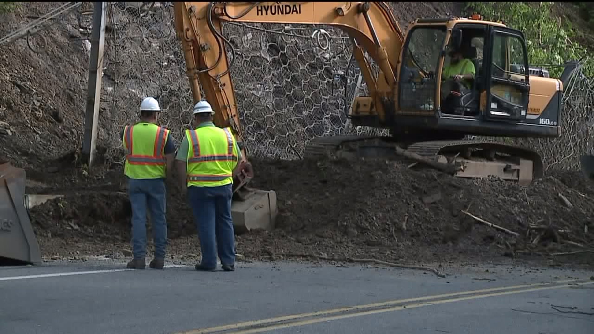 Cleanup Continues After Rock Slide in Northumberland County