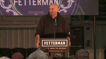 Fetterman campaigns in Scranton