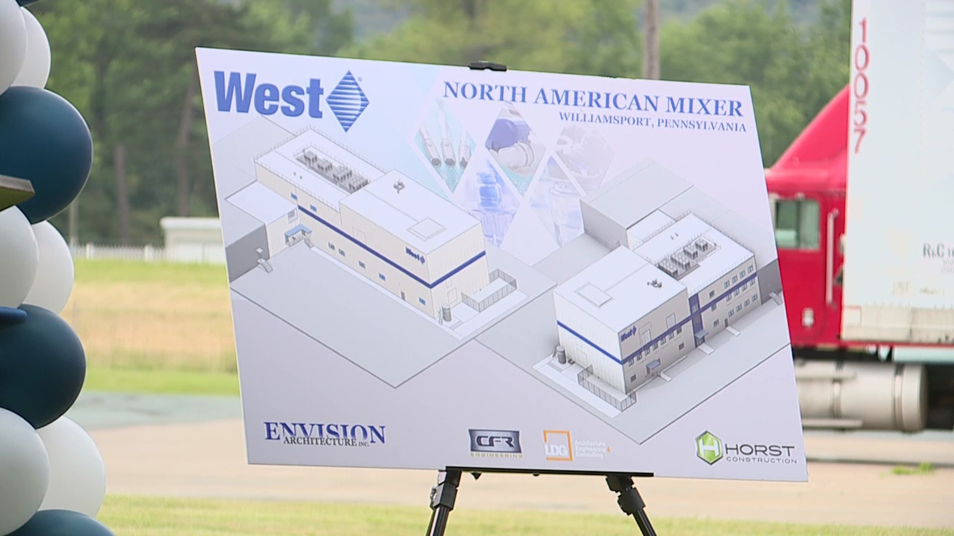 A groundbreaking ceremony was held for West Pharmaceutical Services' new 37,000-square-foot manufacturing building.