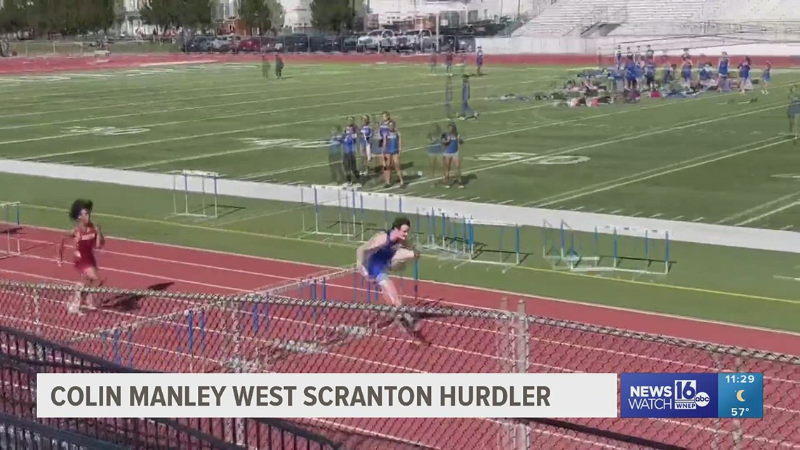 Colin Manley Breaks West Scranton School Record In 110 High Hurdles