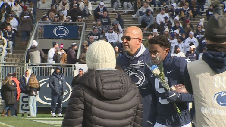 James Franklin Makes it to Jahan Dotson's Draft Party Just in Time
