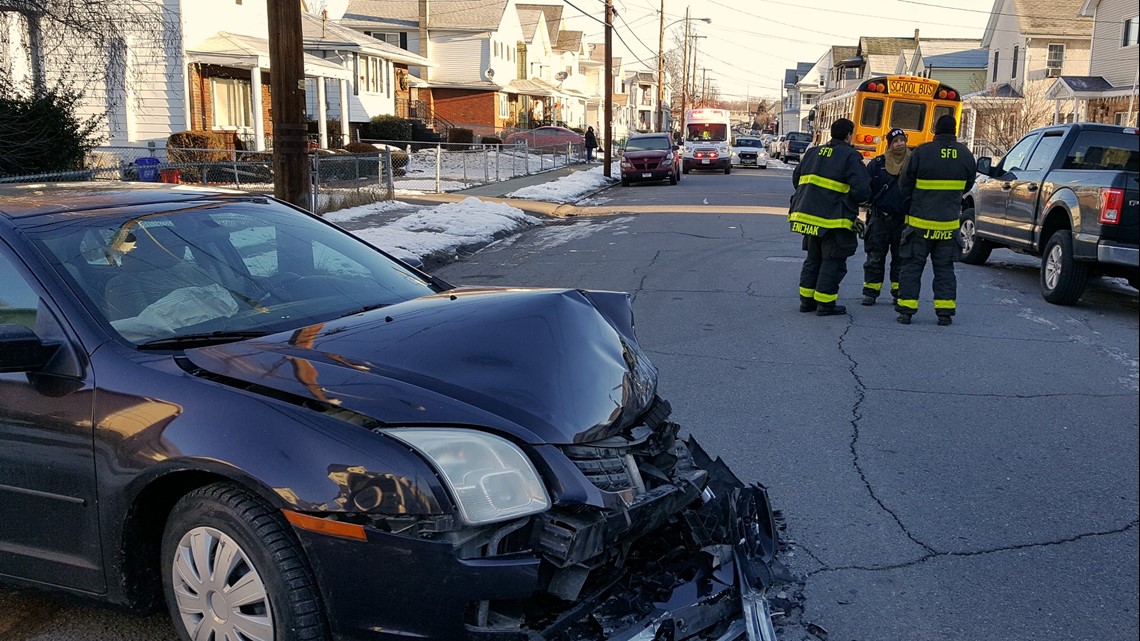 School Bus, Car Crash in Scranton