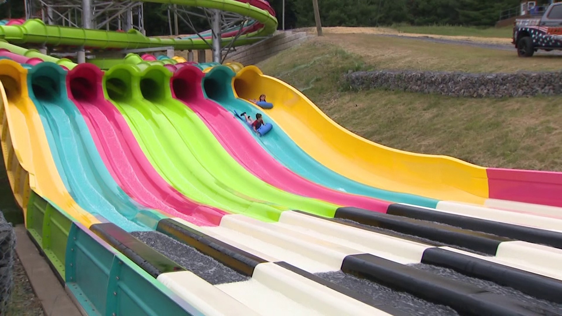 The biggest outdoor water park in Pennsylvania opened its newest attraction, 'Rival Racer,' on Friday.