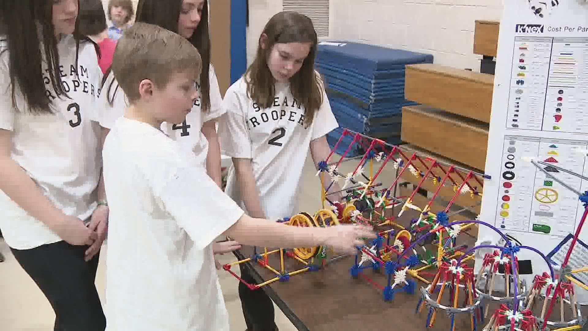 Students faced off in an ecofriendly K'nex challenge in Wyoming County.