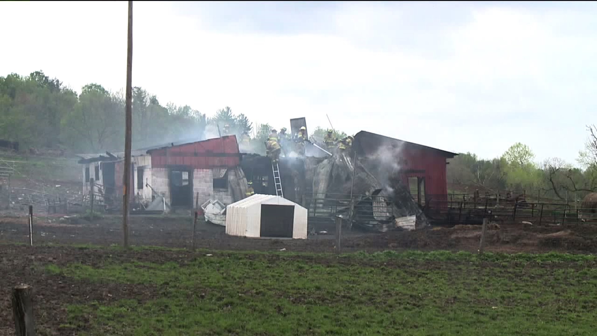 Flames Destroy Barn in Wyoming County