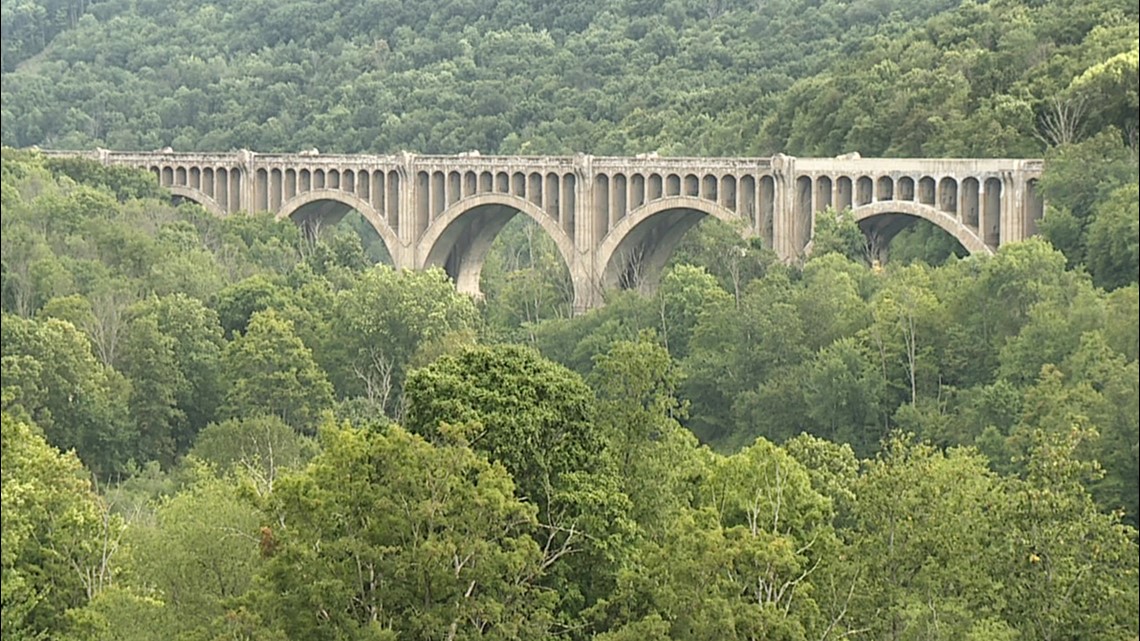 On The Pennsylvania Road to the Martins Creek Viaduct