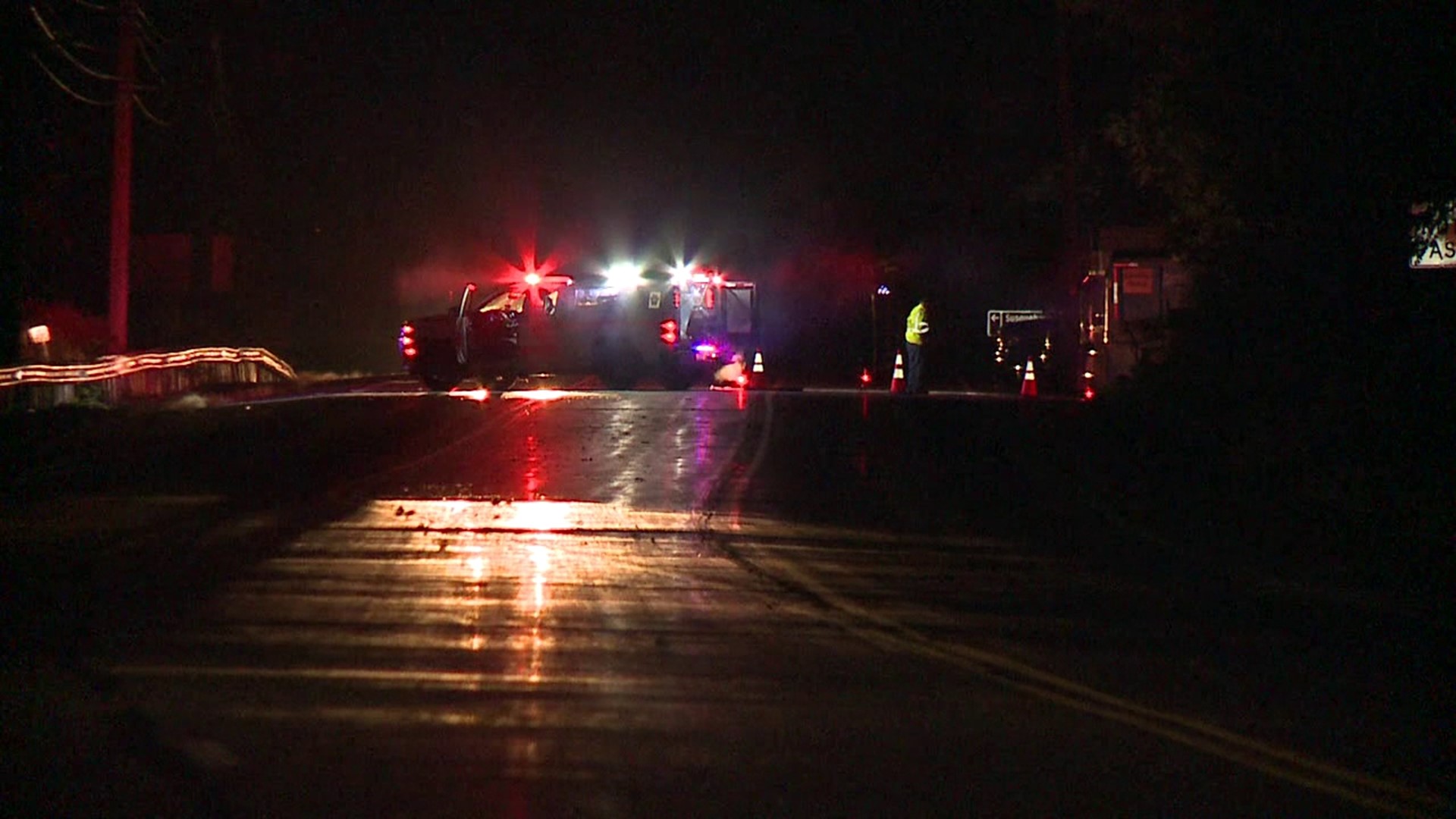 The crash happened just before 8 p.m. along Route 11 in Plymouth Township.