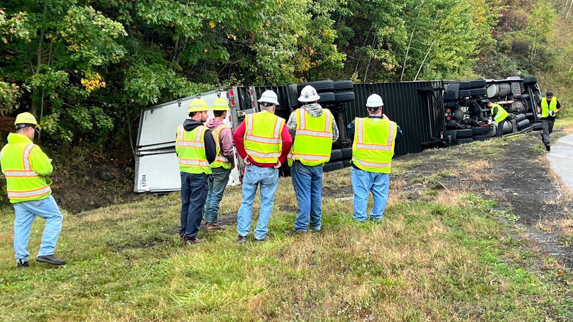 The wreck happened Friday morning on the Exit 1 off-ramp.