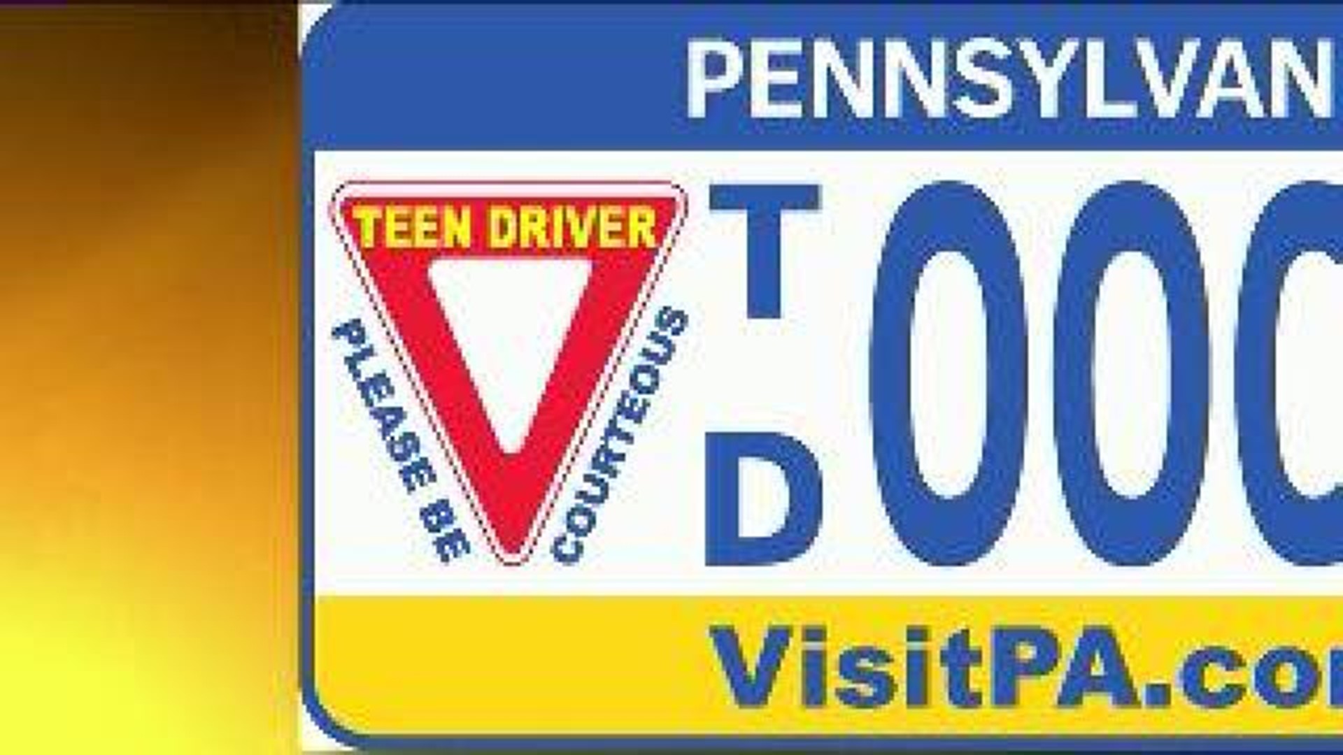 New PA License Plates Label Teen Drivers
