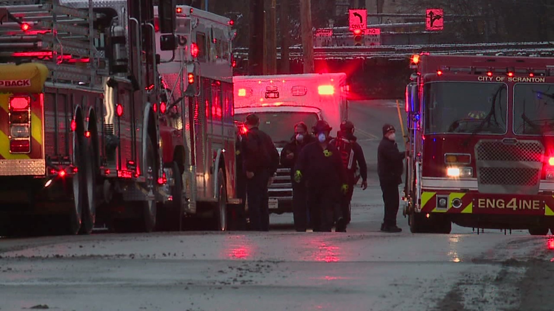 The rescue happened along West Olive Street on the outskirts of Scranton's downtown.