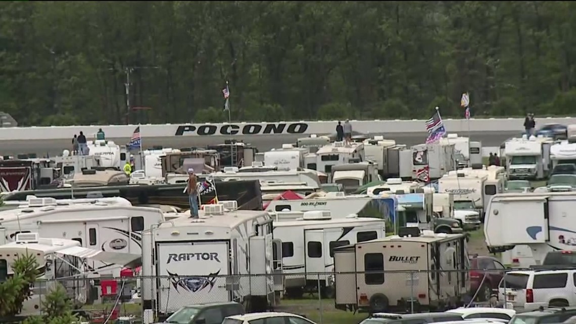 Campsites Filling Up At Pocono Raceway Ahead Of Summer S Doubleheader Wnep Com