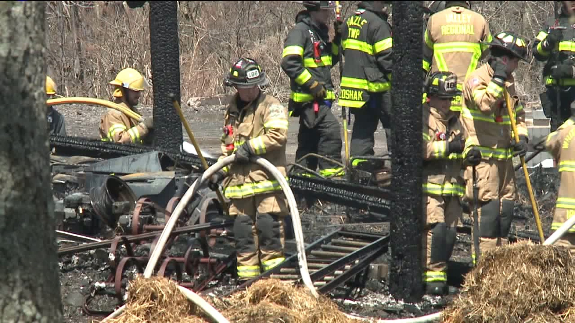 Flames Destroy Barn in Luzerne County